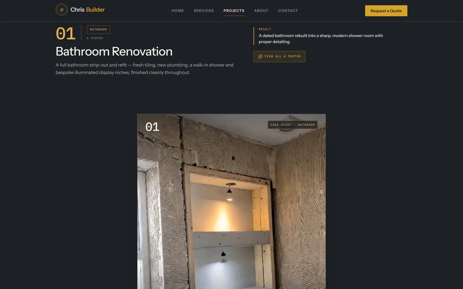 Chris Builder project case study gallery